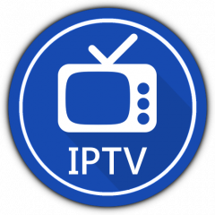 Logo IPTV reprezentând televiziunea prin protocol internet pentru streaming online